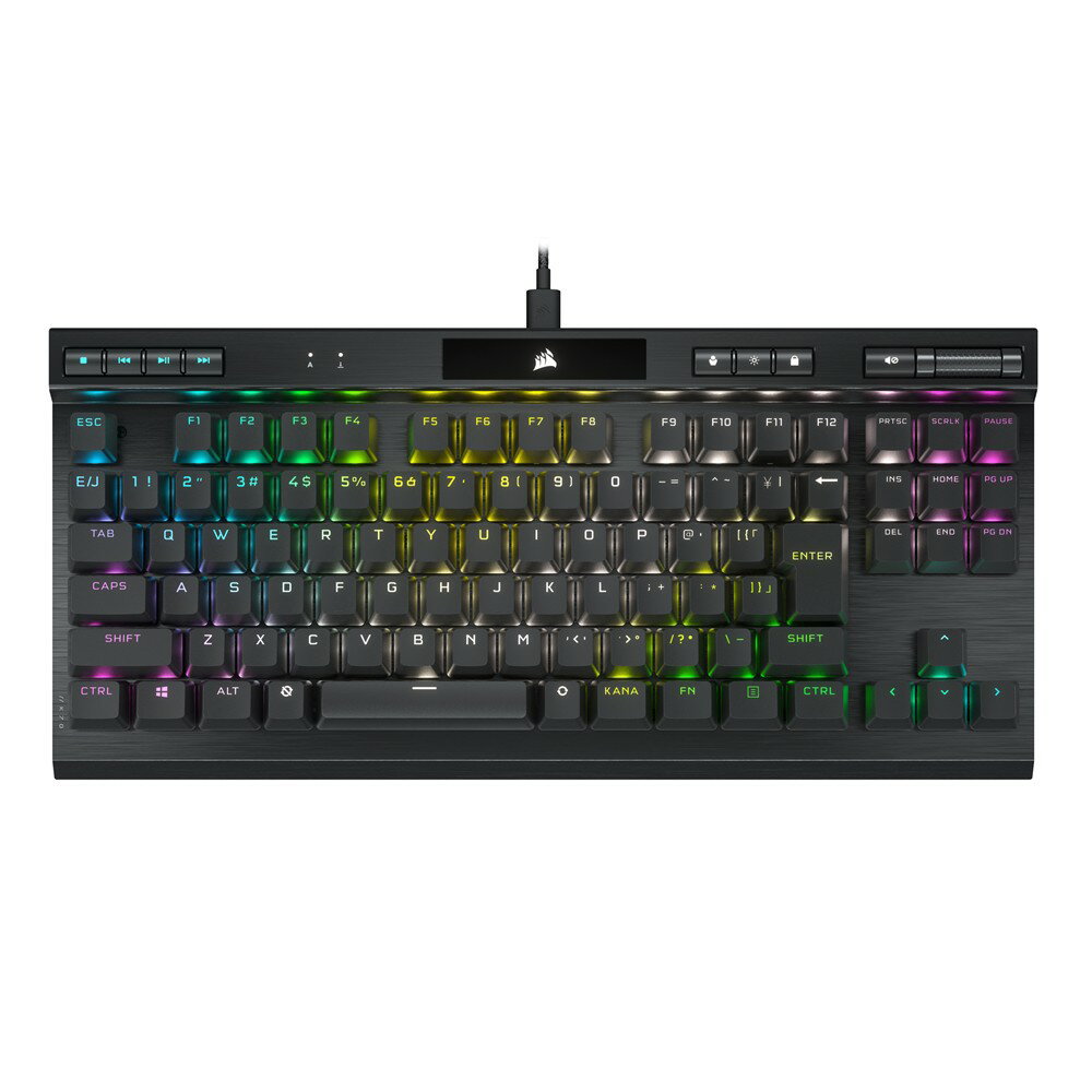 楽天トレテク！SoftBank SELECTIONコルセア CORSAIR K70 RGB TKL 光学 メカニカル ゲーミングキーボード バックライト RGB LEDCORSAIR OPX キースイッチブラック CH-911901A-JP K70 RGB TKL OPX JP 日本語配列 キーボード eスポーツ PC ゲーム FPS TPS MMORPG テンキーレス 超高速インプット 耐久性