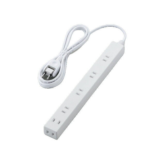 エレコム ELECOM 広々タップ/雷ガード/6個口/2.0m/ホワイト