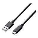 エレコム ELECOM USB2.0ケーブル/A-Cタイプ/認証品/3A出力/3.0m/ブラック