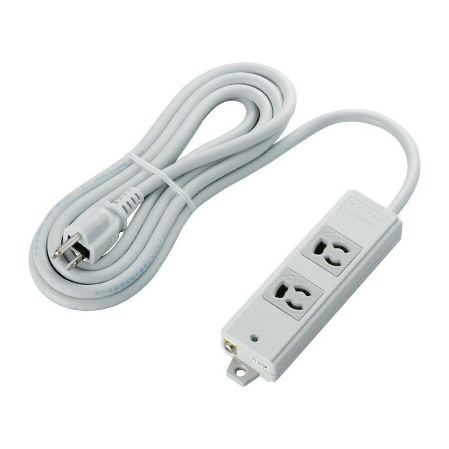 エレコム ELECOM 工事・物件ニ最適ナ3ピン 熱ニ強イ 抜ケ止メ マグネット付 電源タップ 2個口 3m グレー