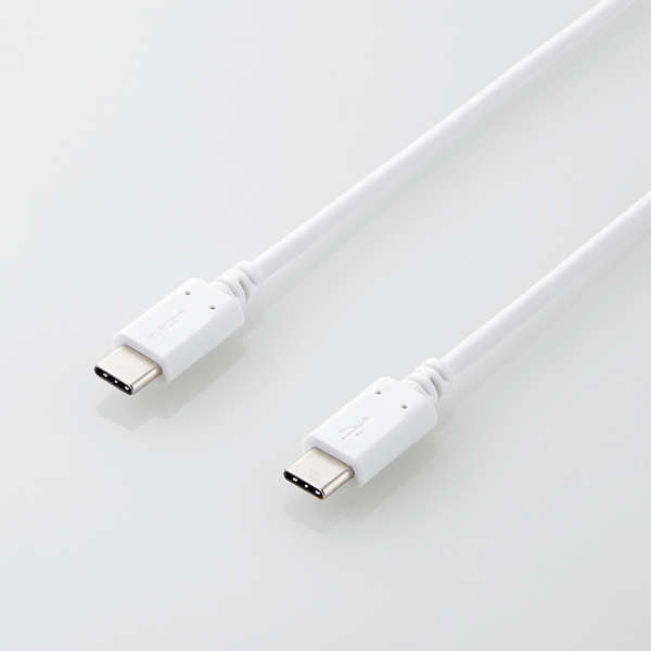 エレコム スマホ・タブレット用USBケーブル/USB(C-C)/スタンダード/Power Delivery対応/認証品/1.0m/ホワイト
