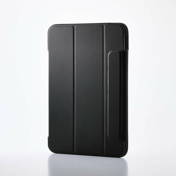 樂天商城 - エレコム iPad11インチ(A16)/10.9インチ(第10世代)/フラップケース/薄型軽量/背面クリア/フレームカラー/ブラック