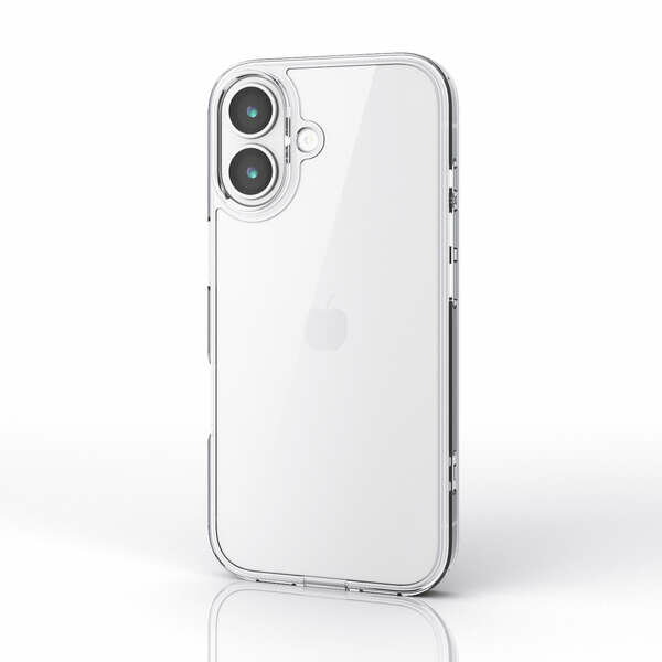 Rakuten - エレコム iPhone 17/ハイブリッドケース/ガラス/スタンダード/メタルステッカー付/クリア