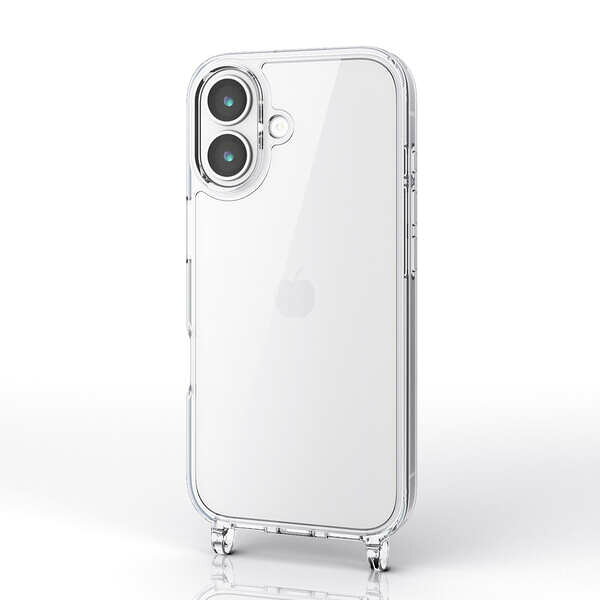 樂天商城 - エレコム iPhone 17/ハイブリッドケース/ストラップホール付き/メタルステッカー付/クリア