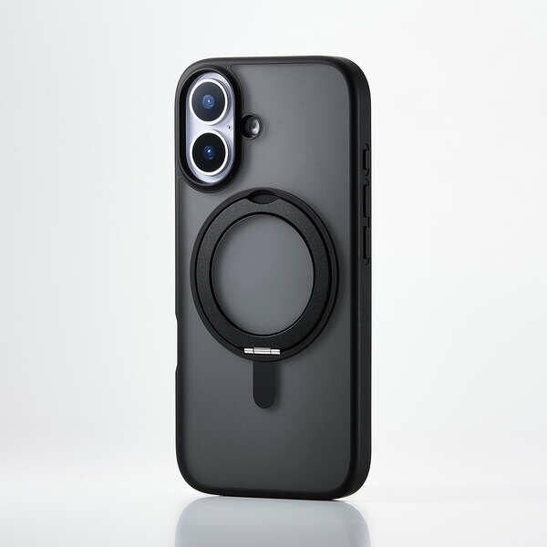 エレコム iPhone 17/ハイブリッドケース/MAGKEEP/スタンド/ブラック(2.0)