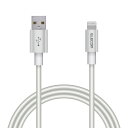 iPhone 充電ケーブル ライトニングケーブル 1m MFi認証 超急速 高耐久/アルミコネクタ シルバー iPhone/iPad/iPod/AirPods各種対応 Lightning