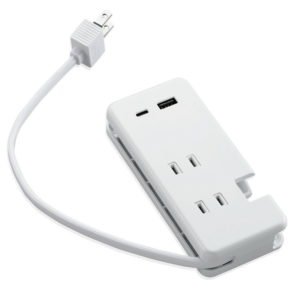 楽天トレテク！SoftBank SELECTIONUSB充電器 USBコンセント Type-C×1ポート USBA×1ポート AC×3個口 ケーブル収納 ほこり防止シャッター ホワイト