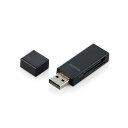 カードリーダー SD microSD対応 直挿し スティックタイプ キャップ付 ブラック