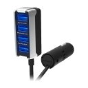 カシムラ DC-018 DC-4.8A-リバーシブルUSB 4ポート 自動判定 セパレート