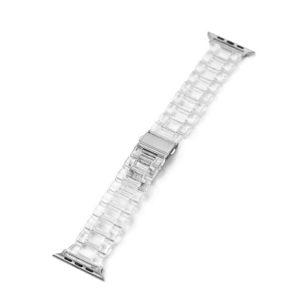 WEARPLANET ウェアプラネット 保護ケース付きクリアチェーンバンド for Apple Watch 45mm クリア