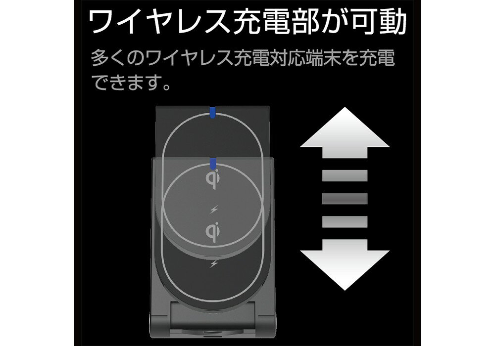 トレテク！SoftBank SELECTIONのカシムラ KW-26 ワイヤレス充電器 2WAY 10W｜アングル3