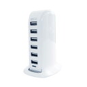 カシムラ AC-029 AC-6USB-8A 自動識別 WH