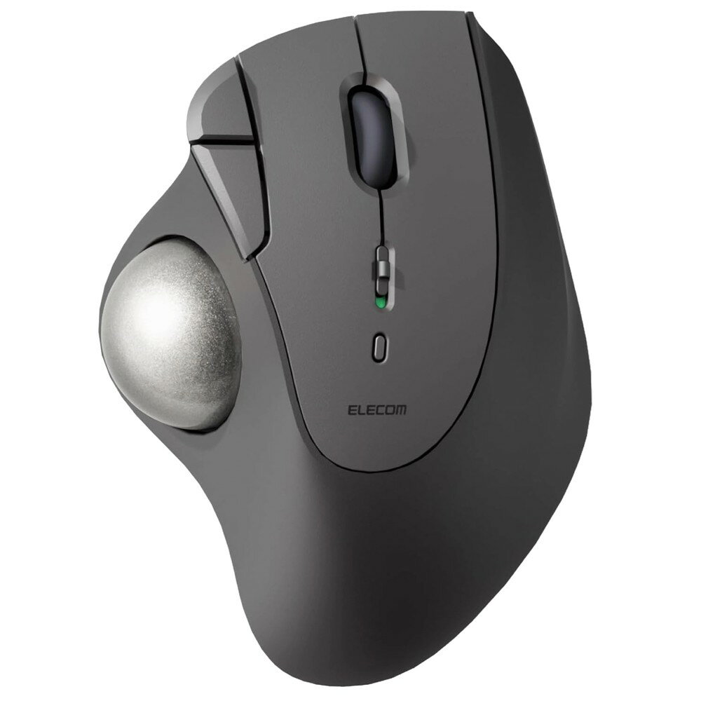 エレコム ELECOM トラックボール マウス Bluetooth 5ボタン ベアリングユニット 【 Windows 11 / 10 Android macOS iOS iPadOS ChromeOS 】 ブラック