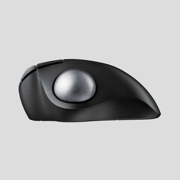 トレテク!SoftBank SELECTIONのエレコム ELECOM トラックボール マウス 無線 5ボタン ベアリングユニット エルゴノミクス 【 Windows 11 / 10 macOS ChromeOS 各種対応 】 ブラック｜アングル3