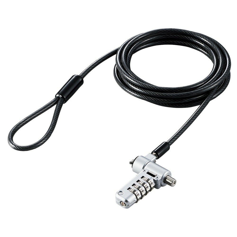 エレコム ELECOM ESL-404 セキュリティワイヤーロック/ダイヤルシリンダー錠/マルチ用