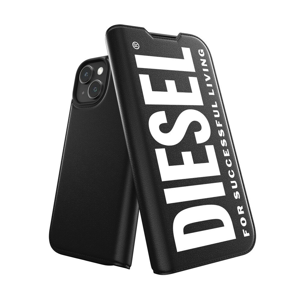 ディーゼル スマホケース メンズ DIESEL ディーゼル iPhone 15 Diesel Booklet Case Core FW23 Black