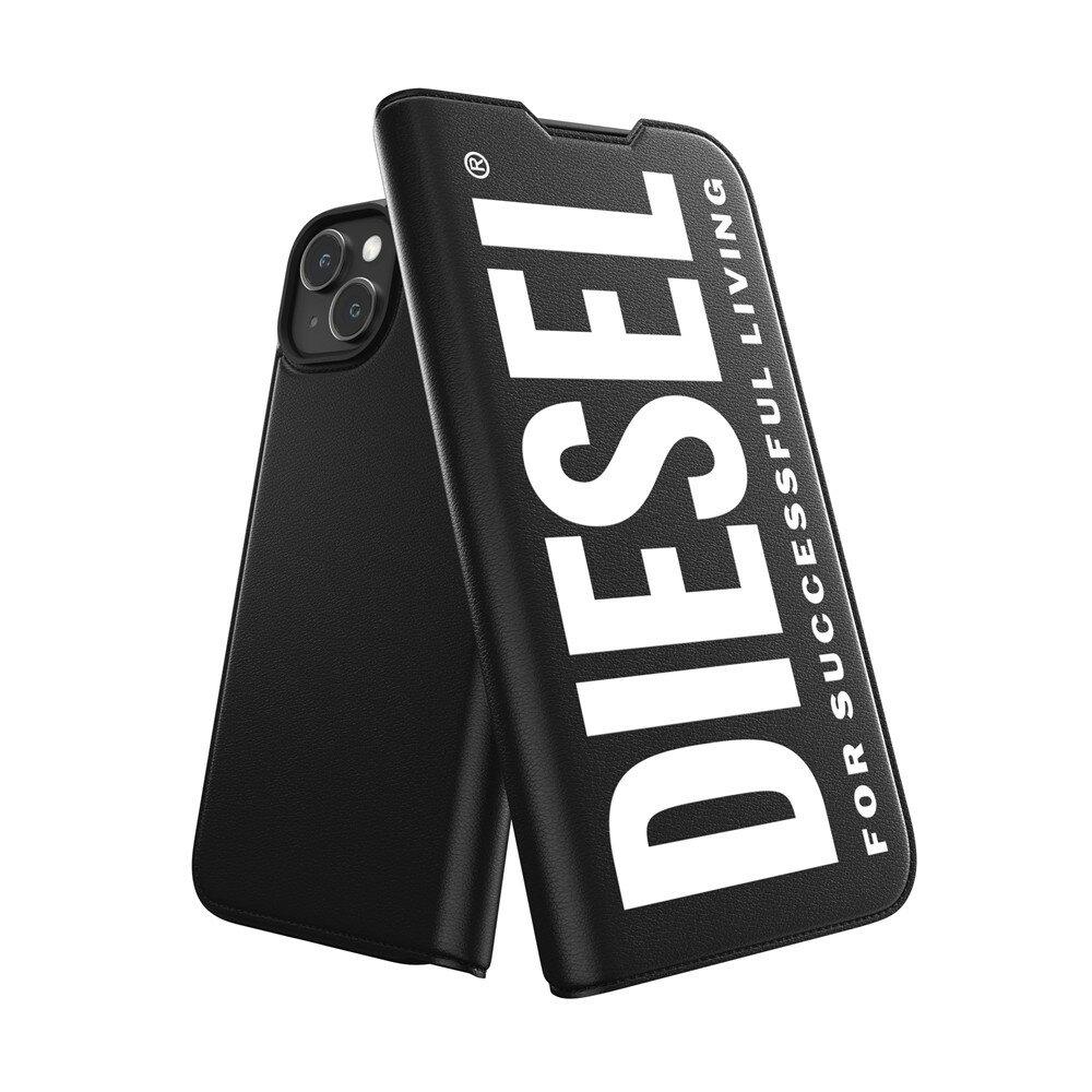 ディーゼル スマホケース メンズ DIESEL ディーゼル iPhone 15 Plus Diesel Booklet Case Core FW23 Black