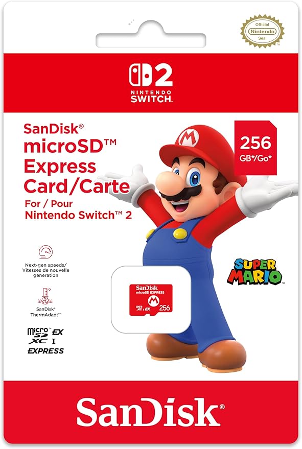 商品説明Nintendo Switch 2専用に開発された、任天堂ライセンス商品のSanDisk microSD Express Card 256GBです。Nintendo Switch 2本体の容量を拡張し、ダウンロード版ゲームソフトやセーブデータ、スクリーンショット、動画などを大量に保存できます。microSD Express規格に対応しており、Nintendo Switch 2の性能を活かした高速なデータ転送が可能です。任天堂の公式ライセンスを取得した製品のため、Nintendo Switch 2との互換性が確認されており、安心してご使用いただけます。世界的に信頼されるストレージブランドSanDisk（サンディスク）が製造しており、品質面でも安心です。256GBの大容量により、複数のゲームタイトルをダウンロードして持ち運ぶことができ、ゲームカードの入れ替えなしに様々なゲームを楽しめます。Nintendo Switch 2でダウンロード版ゲームを多く購入される方、本体容量の不足でお困りの方におすすめのメモリーカードです。セット内容SanDisk microSD Express Card 256GB × 1枚商品仕様メーカー：SanDisk（サンディスク）型番：BEE-A-SD01A商品モデル番号：10016157JAN：4523052030185容量：256GB対応機種：Nintendo Switch 2製品サイズ：10 x 12 x 4 cm発売日：2025年6月5日任天堂ライセンス商品注意事項・本製品はNintendo Switch 2専用です。その他の機器での動作は確認されておりません。・ご使用前にNintendo Switch 2本体のシステムを最新の状態に更新してください。・データの消失等について当店では責任を負いかねます。定期的なバックアップをおすすめいたします。発送・お届け ・ご注文後、できる限り早くお届けできるよう手配いたします。 ・配送方法は、商品サイズや数量により当店指定となります。 販売価格 ・本商品は、市場状況により販売価格が変動する場合がございます。 ・ご注文前に、表示されている販売価格をご確認のうえお買い求めください。 ・購入金額を理由としたキャンセルについては原則受付いたしかねます。 保証・サポート ・初期不良や動作不良などの商品不具合については、原則メーカー対応となります。 ・メーカーサポート窓口へご連絡いただきますようお願いいたします。 ・当店での確認やご案内が必要な場合は、購入履歴よりご連絡をお願いいたします。 返品・返金 ・お客様都合による返品・返金は、原則として承っておりません。 ・明らかに当店に不備がある場合は、状況を確認のうえご対応させていただきます。