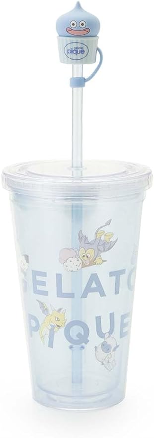 ジェラートピケ ドラゴンクエスト タンブラー ブルー スライム ストローキャップ付き gelato pique ドラクエ コラボ 40周年 PWGG264619 モンスター