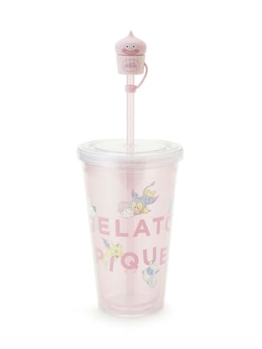 ジェラートピケ ドラゴンクエスト タンブラー ピンク スライム ストローキャップ付き gelato pique ドラクエ コラボ 40周年 PWGG264619 モンスター
