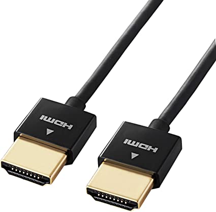 エレコム HDMI ケーブル 2m 4K 2K対応 スーパースリム ブラック DH-HD14SS20BK