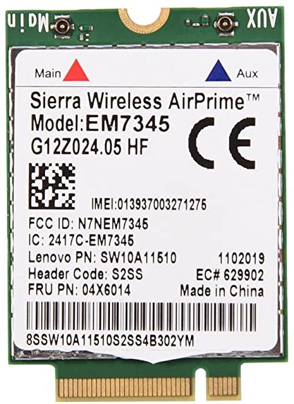 Fosa EM7345 04X6014 4G LTE WWANカードモジュール　Thinkpad X250 X1C W550 T450 X240 T440に対応　 モジュールネットワークカード