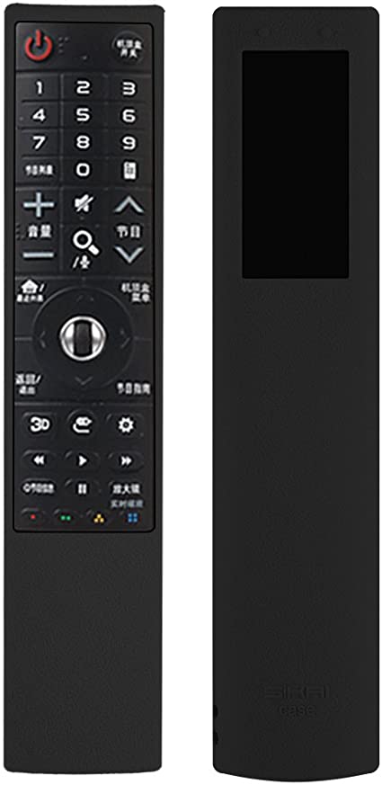 柔軟なテレビのリモート保護カバーケース、LG AN-MR700テレビリモート用の耐久性のある防塵耐震性滑り止め保護シリコンカバーケース(ブラック)