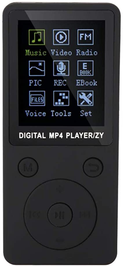 MP4音楽プレーヤー Acouto ポータブルMP4音楽プレーヤー スクリーンMP4音楽プレーヤー サポート32GB TFカード ヘッドフォン ロングスタンバイ アンチスキッド感覚(ブラック)