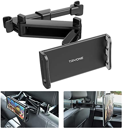 2021年版 TRYONE タブレット ホルダー 車載ホルダー ヘッドレスト ホルダー 伸縮アームスタンド スマホ ホルダー ヘッドレスト バーの適用幅範囲12cm~15cm 後部座席用4.7-10.5インチのNintendo Switch/iPad