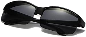 DETEKER オーバーサングラス メガネの上から掛けられる サングラス 偏光レンズ UV400紫外線対策 メンズ レディース フリーサイズ ブラック