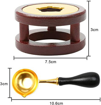 Akunsz シーリングワックス ワックス炉 シーリング スタンプ スプーン 封蝋 溶融 ワックスシール炉 印鑑封筒 シーリング ワックス溶融ツール クリスマス ギフト