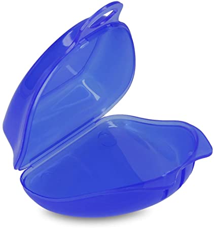 kwmobile マウスガード リテーナーケース - ボックス 内寸法 - 換気穴付き 青色/透明