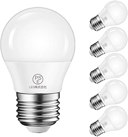 LED電球 E26口金 40W形相当 470LM 4.5W 昼白色 5000K LEDランプ 広配光タイプ 高輝度 長寿命 省エネ PSE認証 6個入 調光器非対応