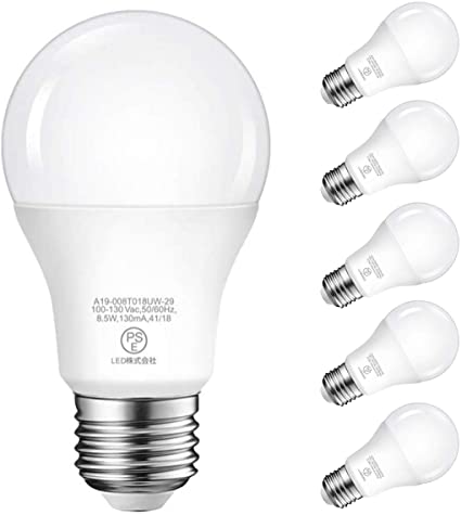 LED電球 E26口金 60W形 806LM 電球色 3000K 8.5W 広配光タイプ 省エネ 高演色 PSE認証済み 6個入