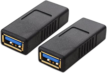 Cable Matters USB 3.0 メス メス USB メスメス 中継アダプタ 2個セット 超高速5Gbps対応 金メッキコネクター搭載 USB 3.0 延長アダプタ