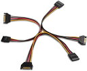 Cable Matters SATA 電源 延長ケーブル オス メス 15ピン 3本セット HDDとSSDと光学式ドライブとPIC-Eカードに対応 20cm(2)