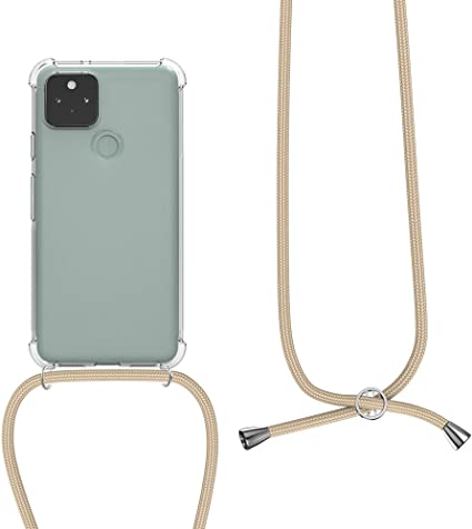 kwmobile対応:GooglePixel5ケース-首掛けスマホ肩掛けケースストラップシリコンカバー斜めがけ