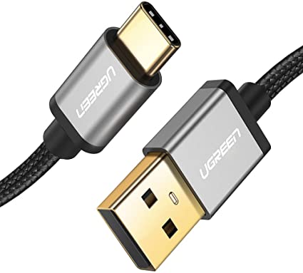 UGREEN Type C ケーブル USB 急速充電 Quick Charge 3.0 ケーブル 高耐久ナイロン編み 10000回以上の曲折テスト アンドロイド充電コード Xperia XZ、Huawei P9、Aquos R、Galaxy S8/S