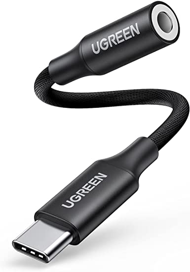 UGREEN 3.5mmイヤホン変換ケーブル USB C to 3.5MM 4極イヤホン端子変換アダプタ ヘッドフォンジャック高耐久 ハイレゾ DAC搭載 (ブラック)