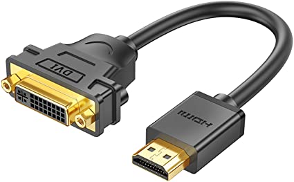 UGREEN HDMI DVI 変換ケーブル 双方向伝送 DVI24+5 DVI-I オス-メス PC/PS3/TV BOX/Projector/Display/HDTV 1080P対応 金メッキ 20cm