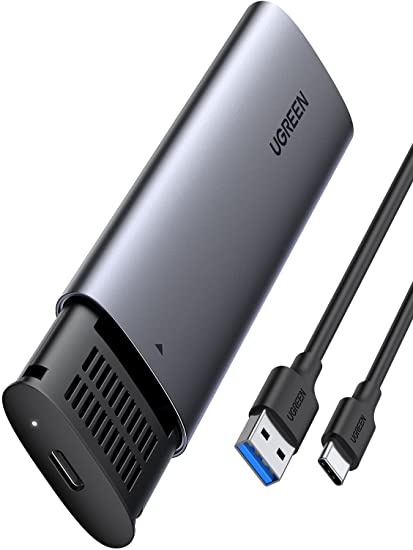 UGREEN M.2 SATA/NGFF SSD 外付けケース (B-Key M B Key) 対応 USB A-USB C 3.1 5Gbps 工具不要 アルミ材質 2TB容量