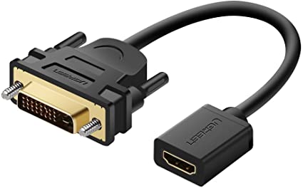 UGREEN HDMI DVI 変換ケーブル 双方向伝送 DVI-D 24+1 1080P オス-メス 金メッキ