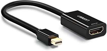 UGREEN Mini Displayport Thunderbolt to HDMI 4 Kアダプタfor MacBook、Macbook Pro、iMac、Macbook Air、Mac、MicrosoftサーフェスPro ブラック
