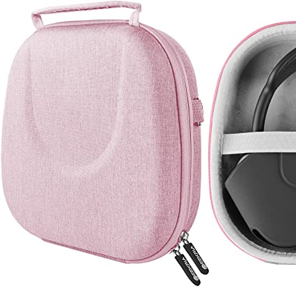 Geekria ハードケース 適合するAirPod Max 等中型や大型 折り畳み式 ヘッドセット対応 保護ケース 旅行バッグ ショルダーバッグ (ピンク)