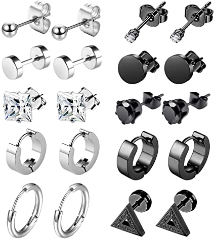 10yA sAX Y ubN Vo[ fB[X sAX CO X^bhsAX t[v O jZbNX p XeX XeX AM[Ή sAX black earrings sliver