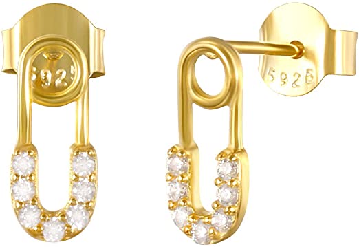 Yoursfs ペーパークリップ ピアス ジルコニア かわいい レディース ピアス 人気 ファッション アクセサリー プレゼント