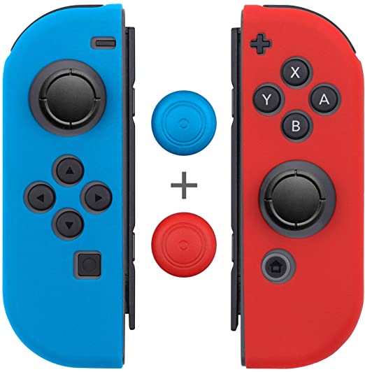 Fosmon Nintendo Switch Joy-Con シリコン プロテクタケース 任天堂スイッチ ソフトケース (L) / (R) 高品質 | 超薄 | 超耐磨 | 滑り止め | 耐衝撃 | 柔らかい手触り | 着脱簡単 ニンテンドー スイッチ