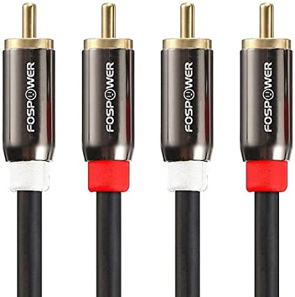 FosPower (0.9m) 2RCA 2RCA (赤/白) オス-オス ステレオ オーディオケーブル 24K金メッキコネクタ 銅コア ゲーム機 車載用オーディオ アンプ スピーカー CDプレーヤー対応