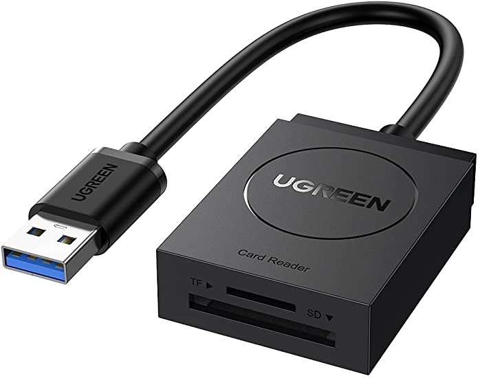 UGREEN カードリーダー USB 3.0 高速 SD TF カードリーダライタ 2スロットカード同時読み書き可能 (マイナンバーカードに対応しません)