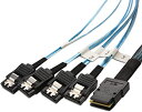 Cable Matters Mini SAS SATA変換ケーブル SFF-8087 SATA ファンアウトケーブル 4ラッチ付き SATAケーブル 1m